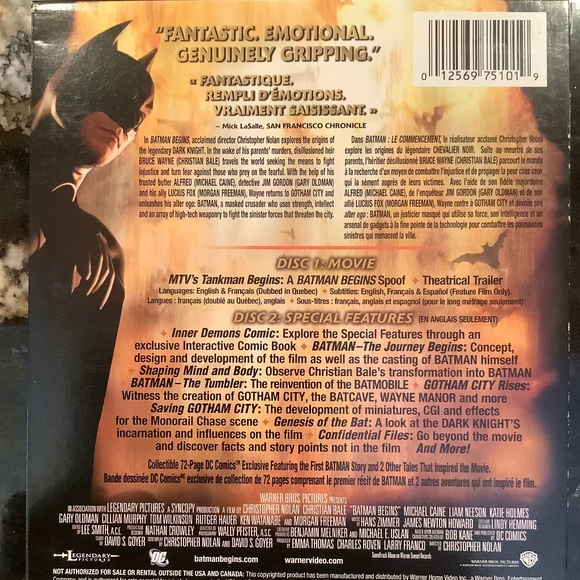 2005.  BATMAN BEGINS.  2 Disc Deluxe Edition.  Collectible 72 Page DC Comic. - Picture 6 of 6